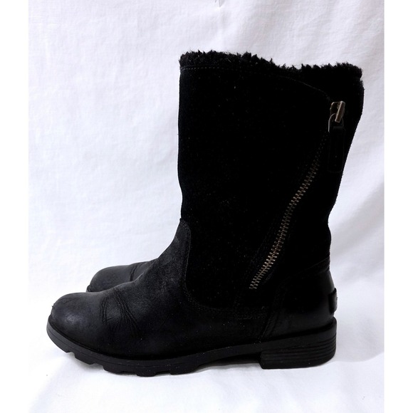 Sorel Emelie Black Foldover Boots - Size 6.5 - Picture 5 of 7